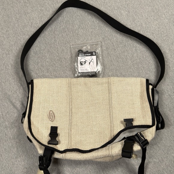 Timbuk2 Messenger Bag Medium Textured Tweed Hand Herringbone Shoulder Strap USA